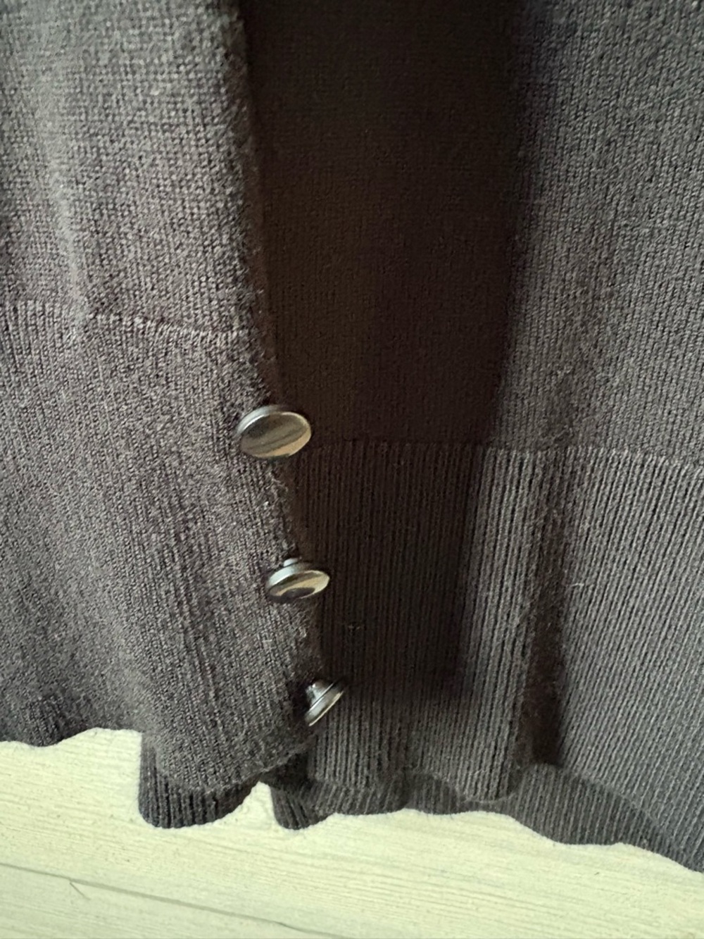 Cyrus Black Knit Open Cardigan - Picture 3 of 5
